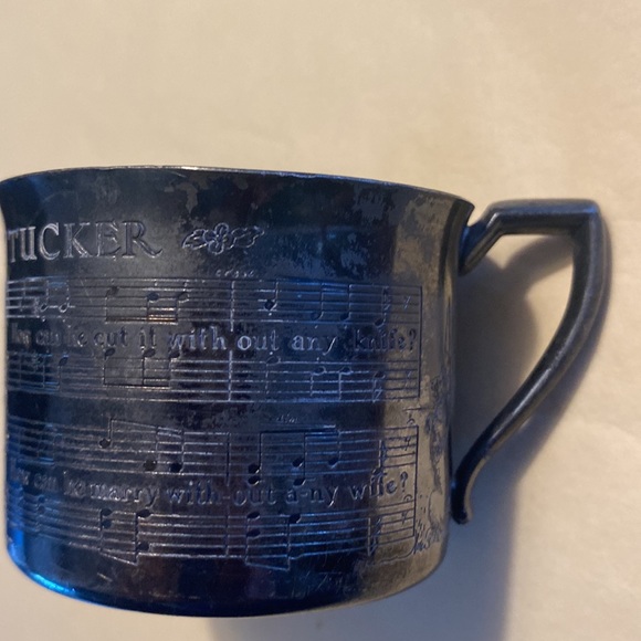 Vintage antique Etched children’s cup little Tommy Tucker song stamped on it - Picture 3 of 11